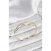 Yonca Model Pirinç Gold Renk Kadın Bileklik 5886