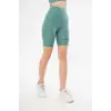 Yüksek Bel Biker Sporcu Şort - Mint Yeşili