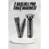 Yüksek Performanslı 3 Başlıklı Profesyonel Şarjlı Islak ve Kuru Kullanıma Uygun