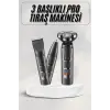 Yüksek Performanslı 3 Başlıklı Profesyonel Şarjlı Islak ve Kuru Kullanıma Uygun