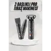 Yüksek Performanslı 3 Başlıklı Profesyonel Şarjlı Islak ve Kuru Kullanıma Uygun