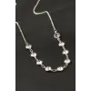 Yuvarlak Kristal Taşlı Kolye