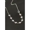 Yuvarlak Kristal Taşlı Kolye