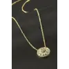 Yuvarlak Nazar Zirkon Taşlı Kolye