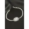 Yuvarlak Zirkon Taşlı Çocuk Bileklik 16 cm