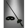 Zorro Kostüm Plastik Aksesuar Seti – Maske Ve Kılıç (67 Cm) Bx40