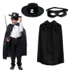 Zorro Pelerini Şapkası ve Maske Seti Çocuk Boy