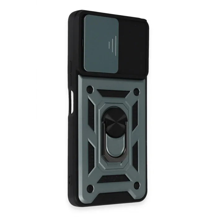 Vivo Y36 Kılıf Pars Lens Yüzüklü Silikon - Yeşil-(5796) - EMTHBA8636-3807