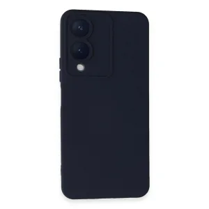 Vivo Y17S Kılıf Nano içi Kadife Silikon - Lacivert-(5796) - EMTHBA6658-9610