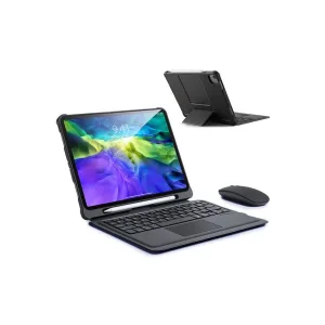 Dux Ducis iPad 11 Pro 10.9 Kablosuz Bluetooth Klavye Touchpad Kılıf 2021-2020-2018 - EMTHBA1200-7
