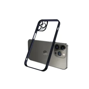 ALLY Fashion Series iPhone 13 Pro Max Kılıf Renkli Kenar Lazer Çerçeveli Silikon - EMTHBA2672-3