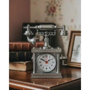 Dekoratif Retro Telefon Masa Saati Çalar Saat Özellikli - KR0025-5N0I22