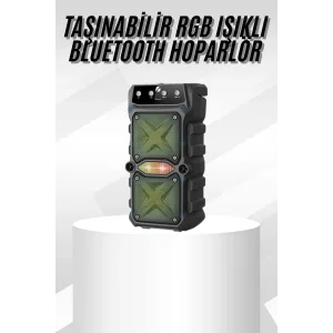 Çift Çıkışlı Güçlü Bataryalı Kablosuz Yüksek Ses Kaliteli Bluetooth Hoparlör
