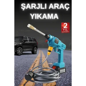 Şarjlı Ve Yüksek Basınçlı Oto Yıkama Makinesi Ve Sulama Tabancası Bahçe Yıkama Makinesi