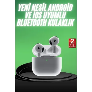 Yeni Nesil Bluetooth Kulaklık Beyaz Çağrı Cevaplayabilen Kablosuz