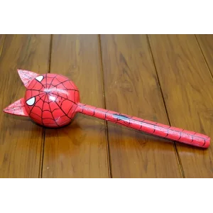 Ahşap Kedili Spiderman Marakas Tekli