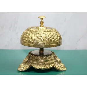 Pirinç Masa Üstü Basmalı Çan