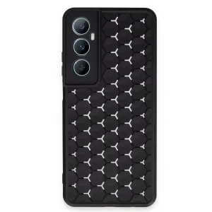 Realme C65 Kılıf Petek Silikon Kapak - Siyah