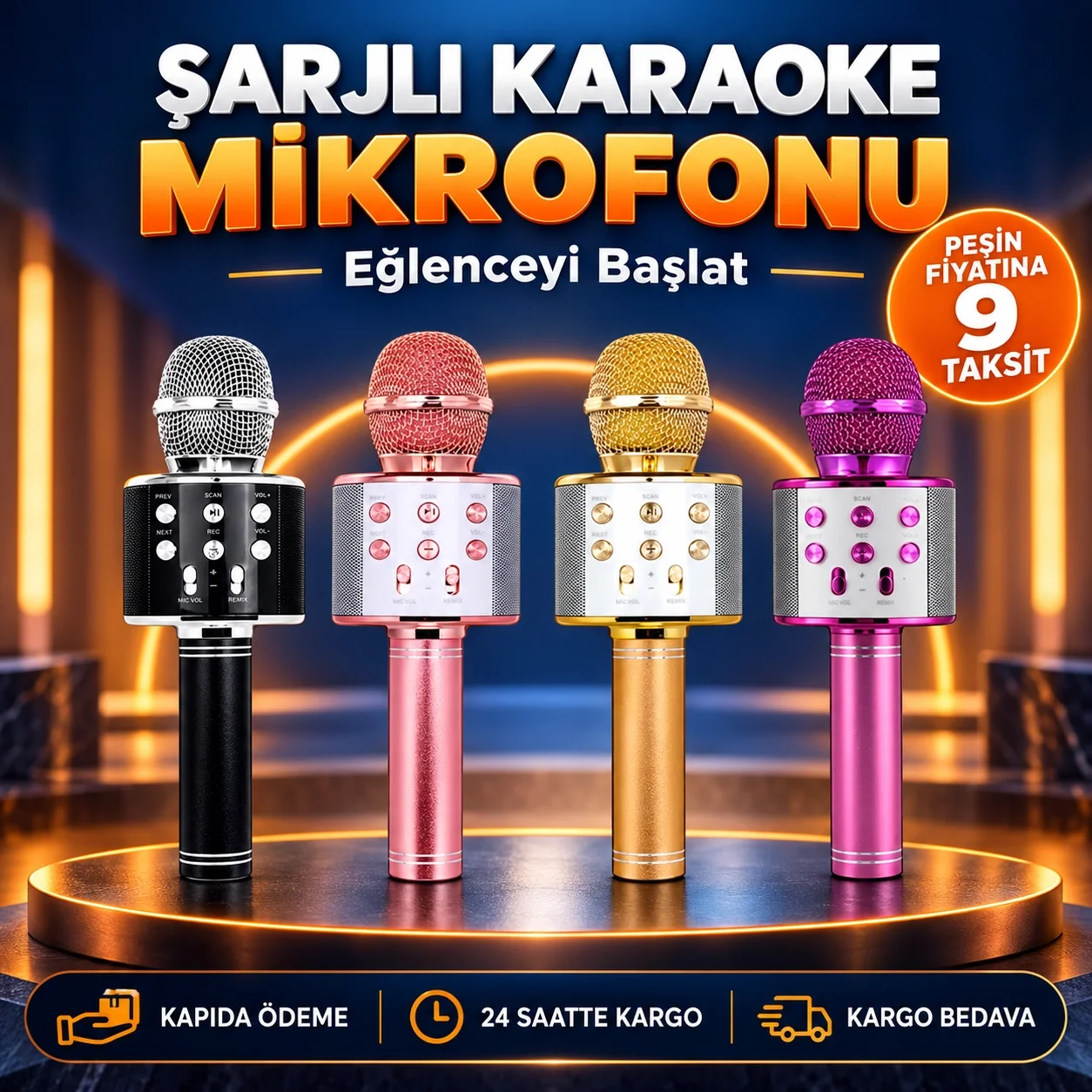 Taşınabilir Bluetooth Karaoke Mikrofon: Hafıza Kart Girişli, Etkileyici Performans