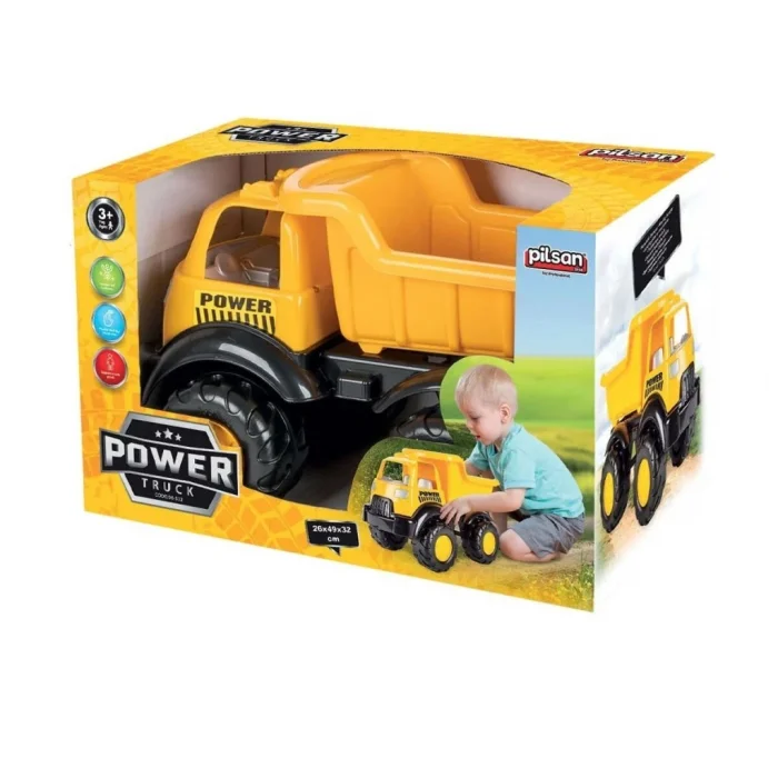 06 522 Power Kamyon Sarı -NessiWorld Oyuncak