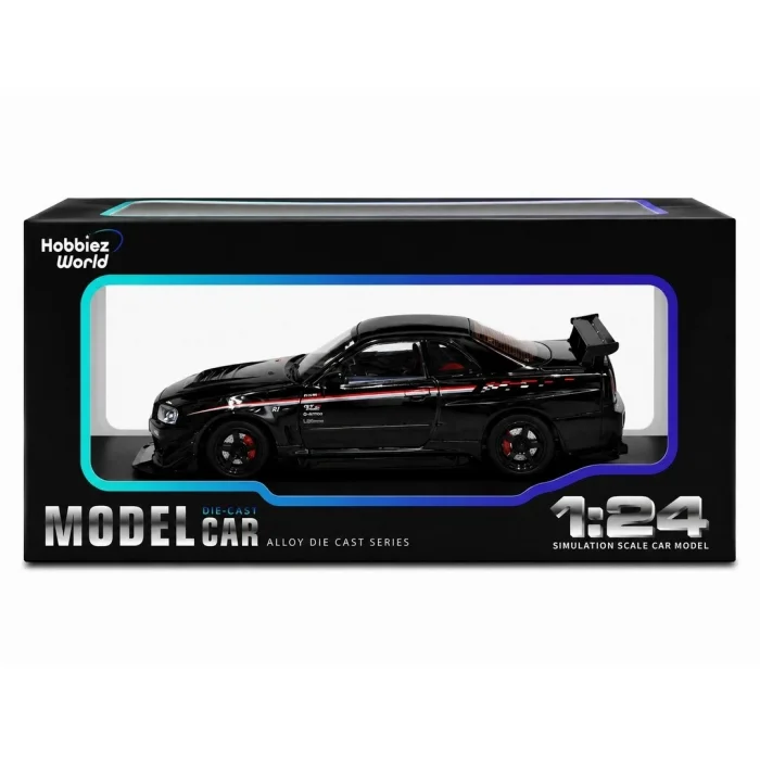 Diecast Metal 1/24 R34 GTR Model Araba - 14 Yaş ve Üzeri Koleksiyon İçin Tekli Paket BX-313407