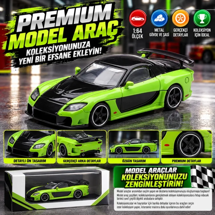 1/64 Mazda RX-7 VeilSide Fortune7 Green