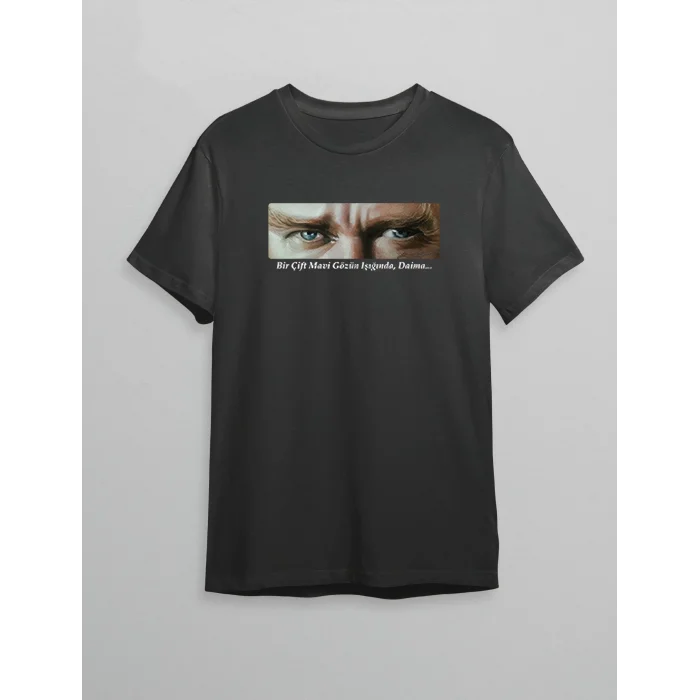 10 Kasım Unisex Atatürk Baskılı T-shirt - Siyah