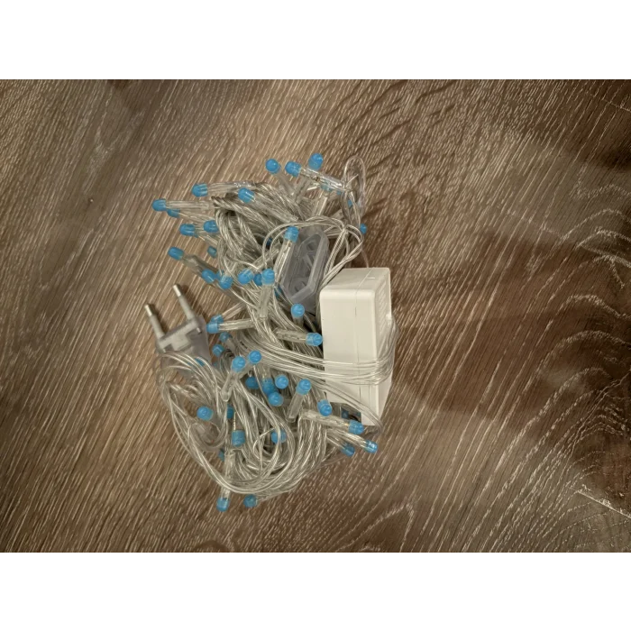 10m 100 Led Damla Uçlu Mavi Işık Şeffaf Kablo Mz-17-6