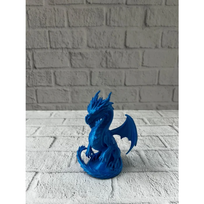 12 cm Mavi Ejderha Figürü Koleksiyonluk Dekoratif Biblo