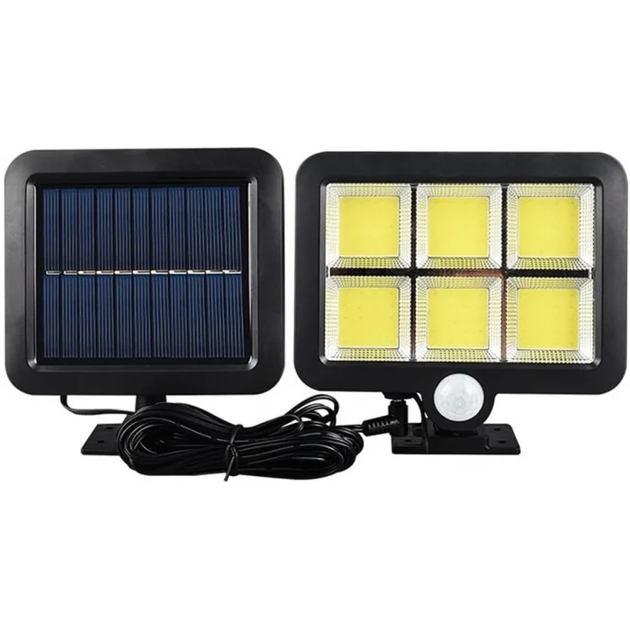 120 Cob Led Solar Panelli 3 Modlu Duvar Lambası