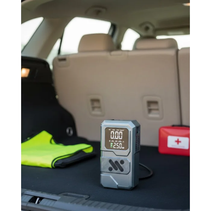 12.000 mAh Akü Takviye Destekli LED Işıklı Araç Kompresörü