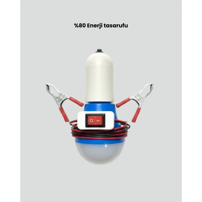 12V LED Ampul Anahtarlı Kablolu Pratik Aydınlatma