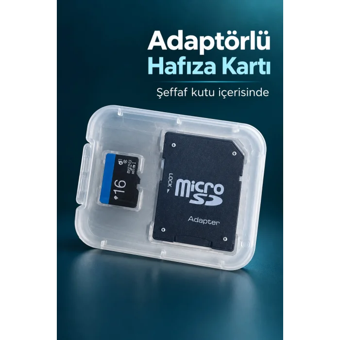 16 GB MicroSD Kart ve SD Adaptör Seti