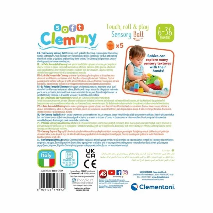 17689 Soft Clemmy - Yumuşak Blok Duyusal Top 5 parça 6-36 ay