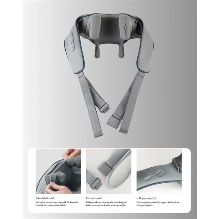 1800mAh Pil Kapasiteli Boyun Masaj Aleti