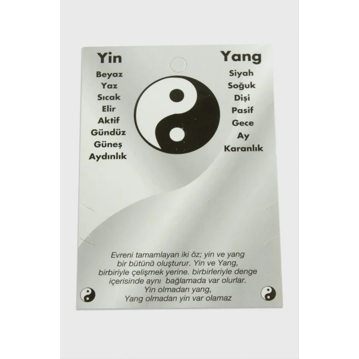 2li Yin Yang Bileklik Kartı - Beyaz