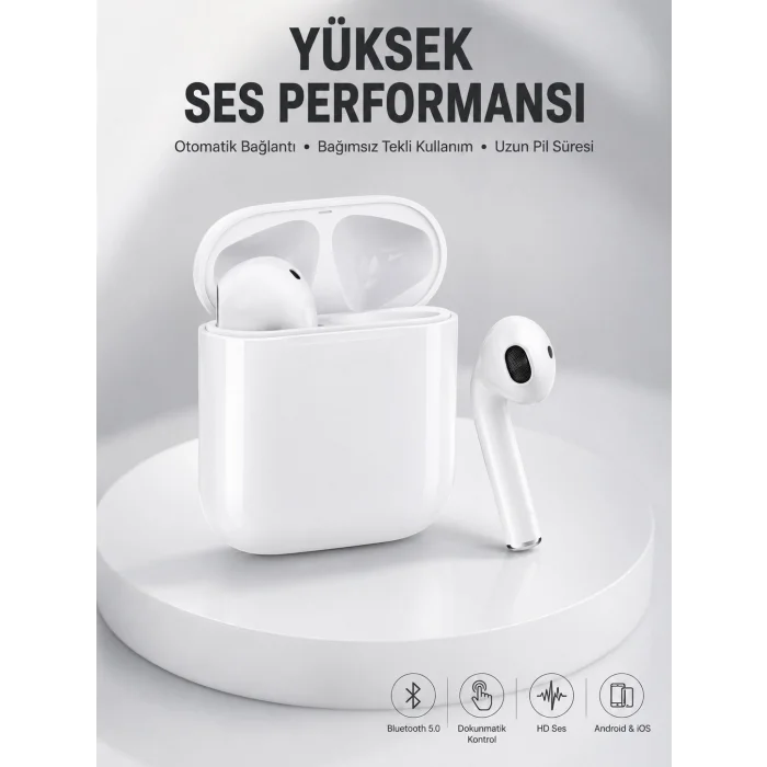 2. Nesil Bluetooth Android ve İOS Uyumlu Kablosuz Kulaklık Çağrı Cevaplama