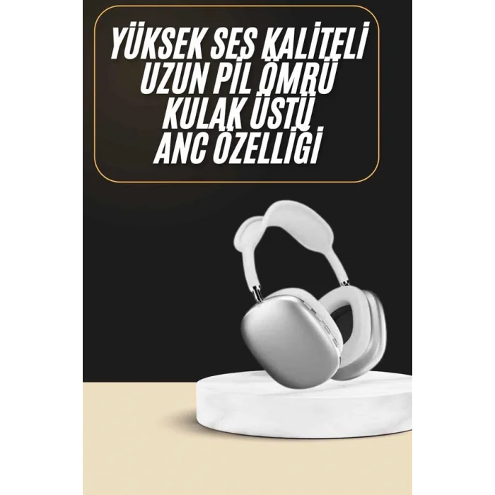 2025 Model Kulak Üstü Kablosuz Bluetooth Kulaklık Gürültü Azalta Uzun Pil