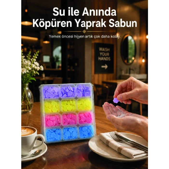 24 Adet Taşınabilir Yaprak Sabun Kutusu