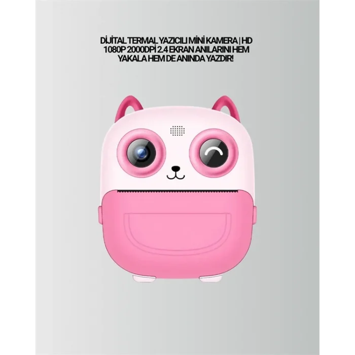 2.4” Ekranlı Mini Kamera – 1080p Kayıt + Mürekkepsiz Yazdırma