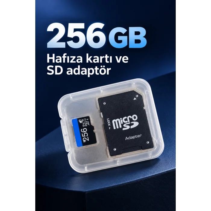 256 GB Micro SD Hafıza Kartı ve SD Adaptör