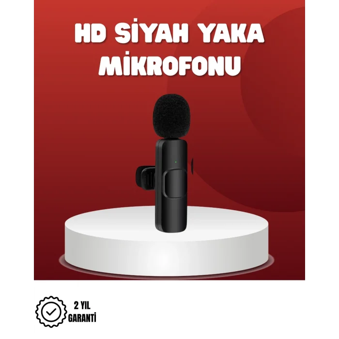 2’li Kablosuz Yaka Mikrofonu iPhone İçin Profesyonel Video Ses