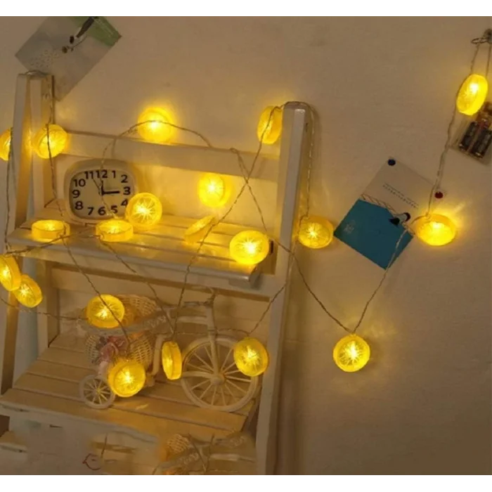 2m 10 Led Pilli 2 Kademeli Limon Led Işık Mz-304