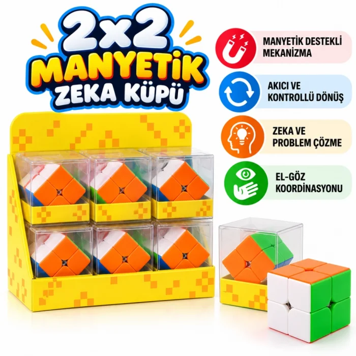 2x2 Tic Tac Manyetik Küp