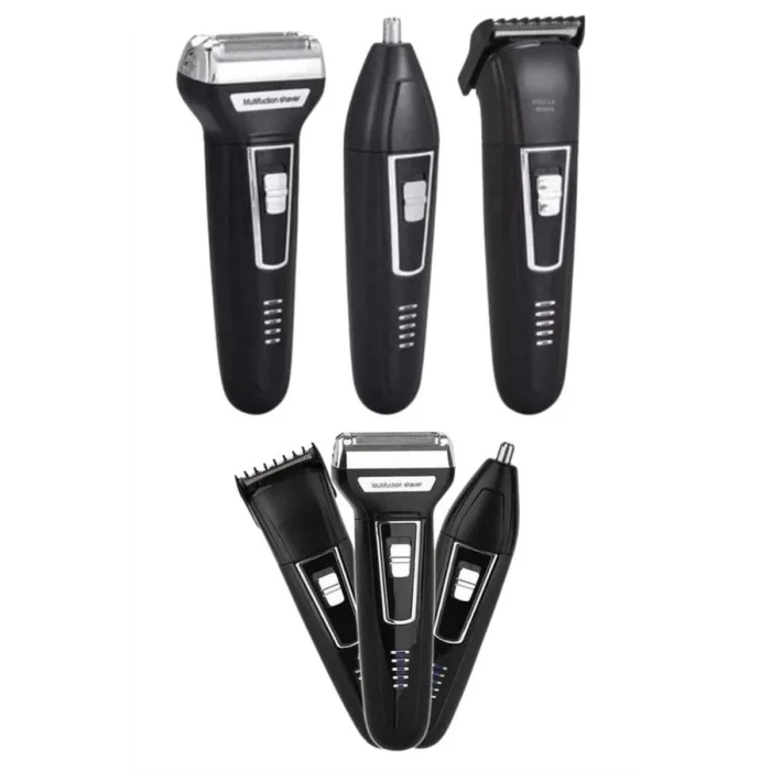 3lü Set Saç Sakal Kesme Traş Makinesi Burun Kılı Alma Tıraş Makinesi