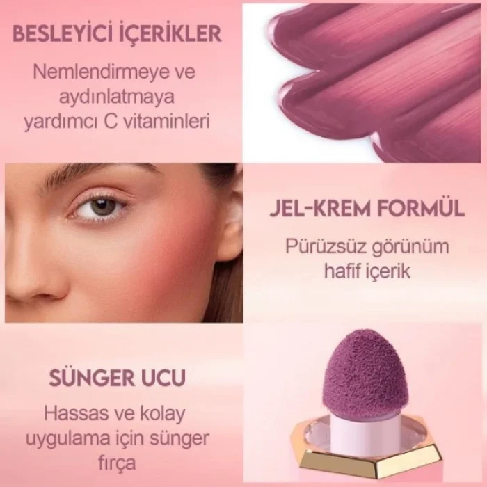 3lü Sıvı Krem Allık Seti - Lip and Cheek
