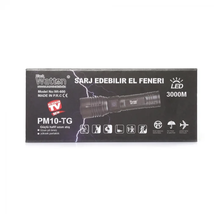 3000 Lümen Güçlü EL Feneri Wt-600