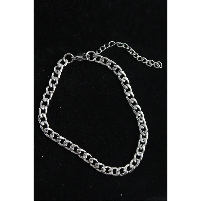 316L Çelik Klasik Model Gümüş Renk Erkek Bileklik