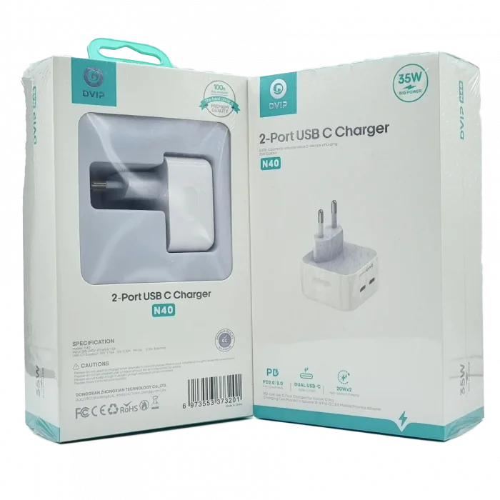 35W PD Çift Girişli Şarj Başlığı DVIP N40