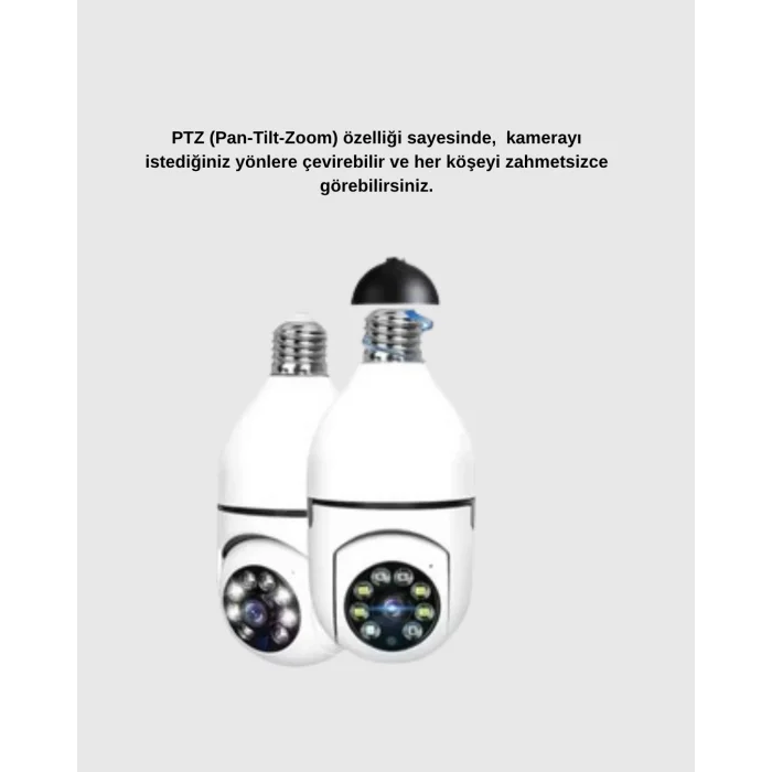 360 Derece Dönebilen Akıllı Duylu Kamera – PTZ, Uzaktan Kontrol, Hareket Algılama